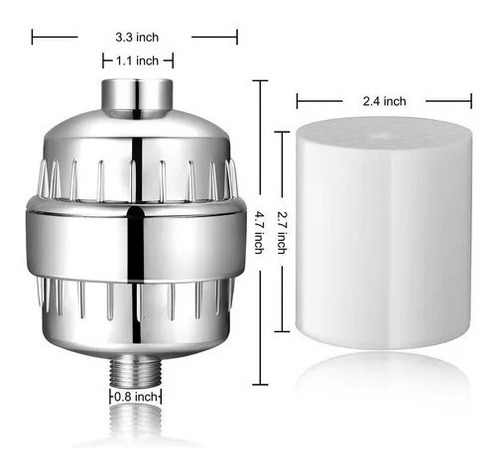 Filtro Purificador Agua Para Ducha Universal Con 2 Repuestos
