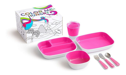 Munchkin Color Me Hungry Splash Juego De Comedor Para Niños 