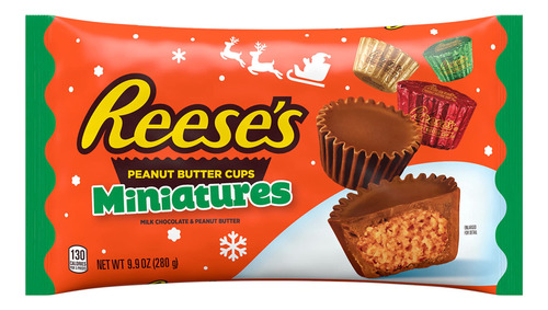 Reese's Miniatures - Tazas De Mantequilla De Man Con Chocola