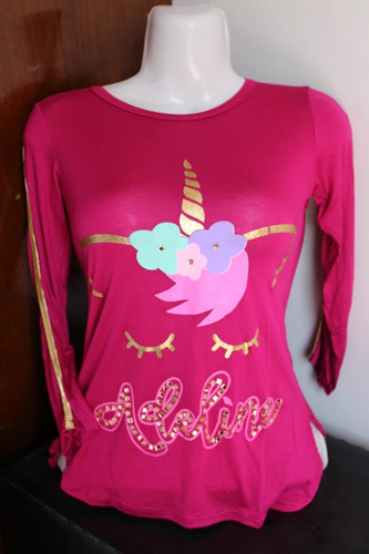 Blusa De Unicornio Manga Larga