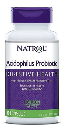 Natrol Acidophilus Probiotic 100 Mg Cápsulas, 100 Unidades