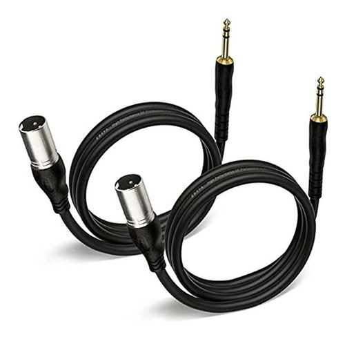 Ebxya Trs A Macho Xlr Cable 2 Paquetes, Xlr A 1/4 Trs Cable