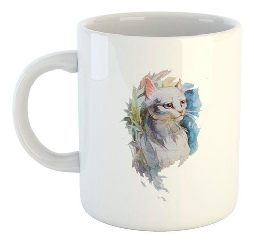 Taza De Ceramica Gato Siames Dibujo Pintura Art