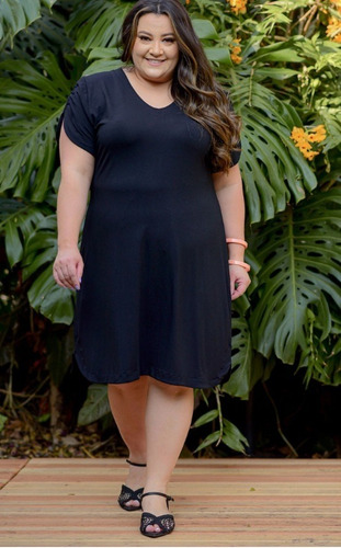 Imagem 1 de 2 de Vestido Malha Plus Size