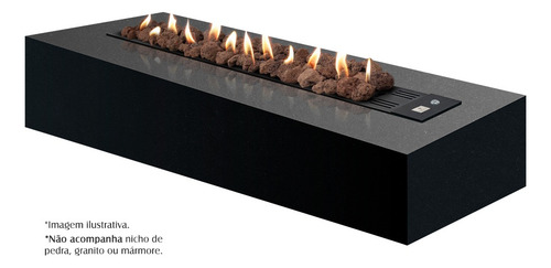 Lareira A Gás Linha Clássica Plus Modelo Luna De 120cm