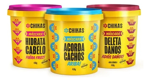 Cronograma Capilar Chikas Cosmeticos Cabelos Cacheados 450g