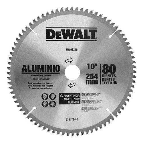 Disco Corte Transversal F10` X 60 Dewalt Dwa03120