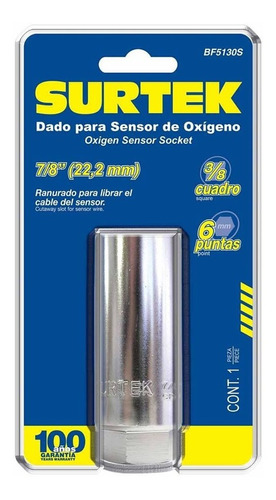 Dado 3/8  Para Sensor De Oxígeno 7/8  Bf5130s Surtek