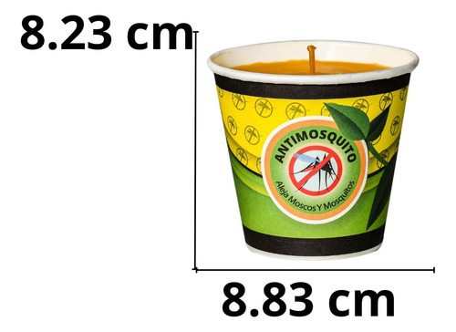 Aramo Veladora Antimosquito Citronela 20pz Vaso Cartón 8 Oz