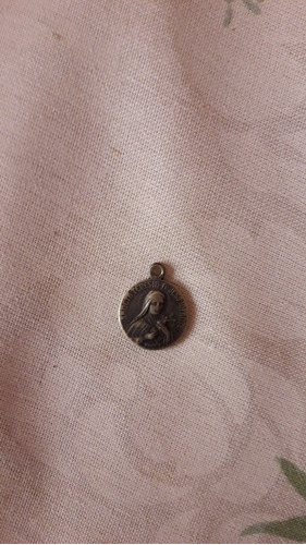 Medalla Santa Teresita Antigua 1 Cm. Plata 