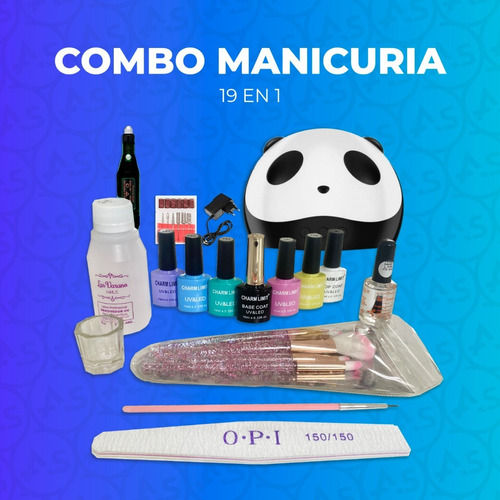 Kit Inicial Manicura X14 Semipermanente Esmalte Cabina Torno