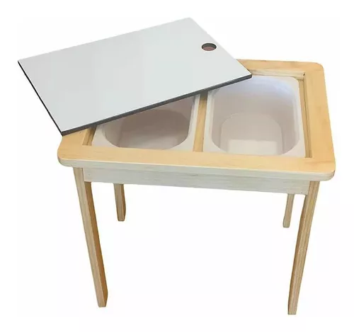 Mesa Sensorial Montessori Multifuncional + 2 Sillas