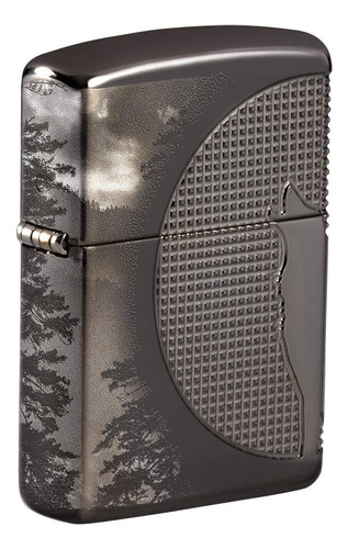 Zippo Armor Wolf Design - Encendedor De Bolsillo De Hielo Ne