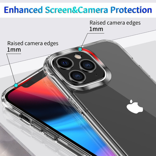 Imagen 5 de 7 de Carcasa Para iPhone 13 Pro Clear Transparente