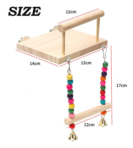 Repisa Con Percha Columpio Para Aves Loros