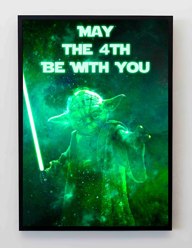 Cuadro 33x48cm Poster Yoda Maestro Jedi Star Wars