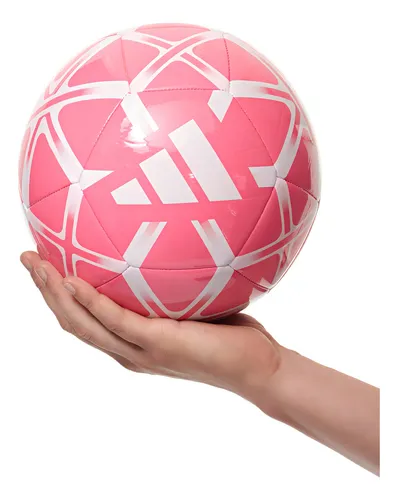 Balón de fútbol Starlancer Club Field Adidas, color rosa y blanco