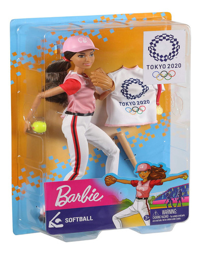 Boneca Barbie Esportiva Baseball Olimpíadas De Tóquio 3