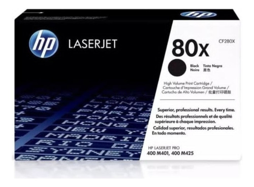 Toner Hp 80x Negro Pro400 M401 M425 Cf280x