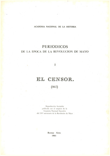Periodicos. El Censor (1812)