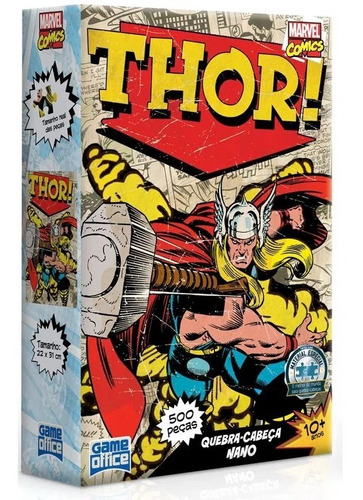 Quebra Cabeça Nano Thor Marvel Comics 500 Peças