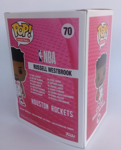 Funko Pop! Nba Houston Rockets Russell Westbrook #70