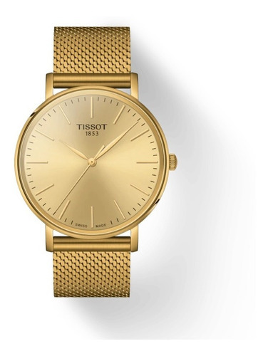 Reloj Hombre Tissot Everytime Gent Acero Pvd Oro