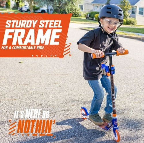 Scooter Nerf+blaster Con 4 Dardos Niño Soporta Hasta 185 Lb Color Azul