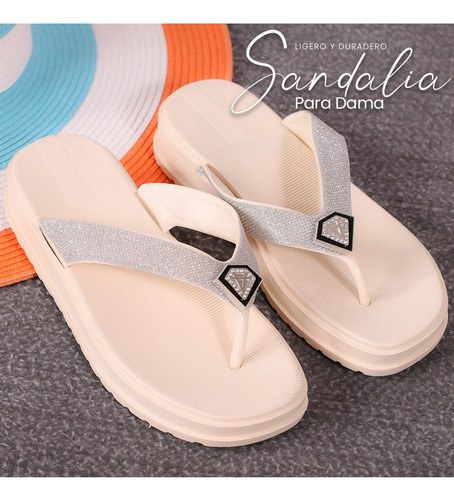 Sandalia Dama Beige 22/25 Paquete Con 6 Pares