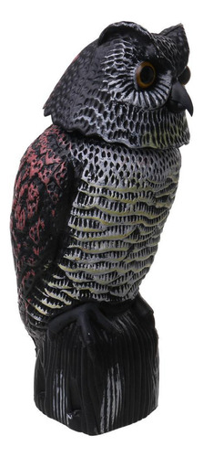 2 Piezas Owl Decoy Aves Scarer Deterrente Viento Activado