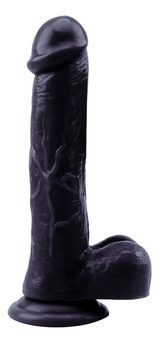 Dildo Consolador Devil Inside Penis Con Texticulos Color Negro