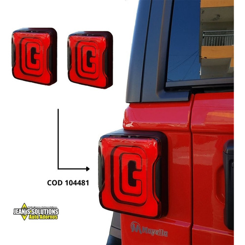 Micas Traseras Led Jeep Wrangler 18+ (smoke) (js)