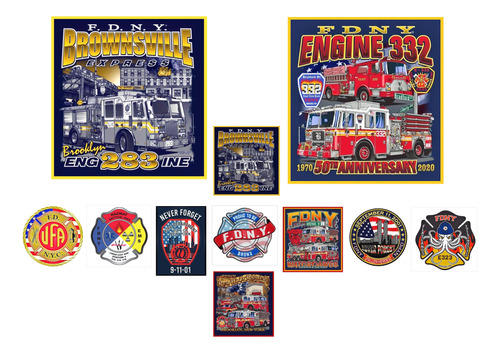 United States Fdny New York Fire Department Stickers Set