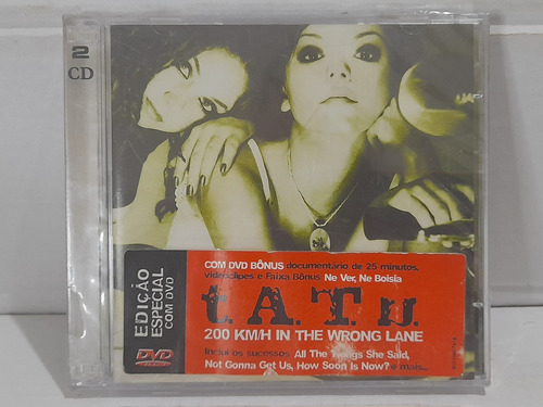 Cd T.a.t.u 200 Km/h In The Wrong Lane. Cd E Dvd Novo Lacrado