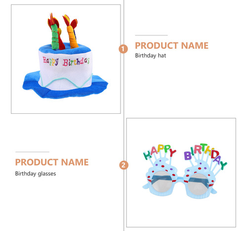1 Juego De Gorro De Fiesta De Cumpleaños Y Gafas Divertidas