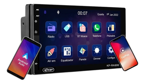 Central Multimidia Androidauto Carplay Grand Siena 2012 2013