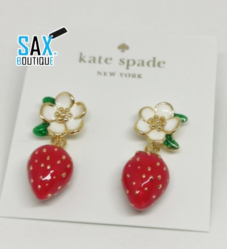 Aretes Kate Spade Fresas Picnic Perfecto Original