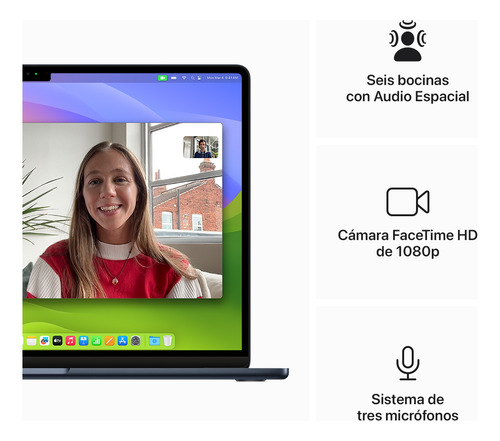 Macbook Air 15 Chip M3, 8 Núcleos 512 Gb Ssd Azul Medianoche Azul Medianoche