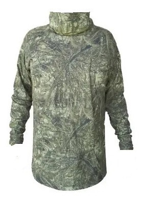 Playera Ligera Cubre Rostro Anti Sol Fresca Manga Larga Camo