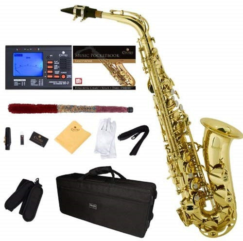 Saxofon Alto Sax Dorado Cecilio Mendini + Accesorios