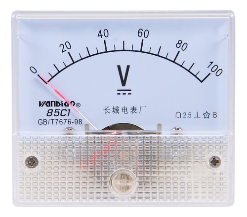 Uxcell Dc 0-100v Panel Analogico Medidor De Voltaje Voltimet