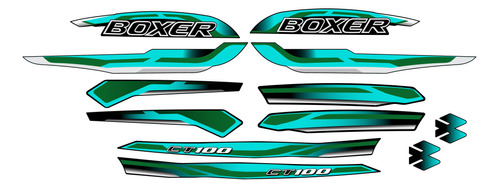 Kit De Calcomanias Bajaj Boxer Ct100 Personalizadas