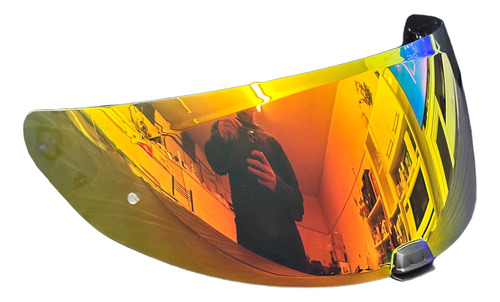 Repuesto Visor Casco Hjc I70 Tornasolado Importado Anti Uv Rojo