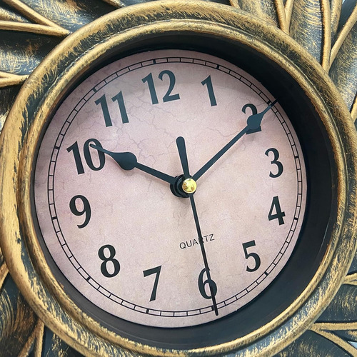 Reloj De Pared Pequeño, Reloj De Bronce De 10 Pulgadas, Func