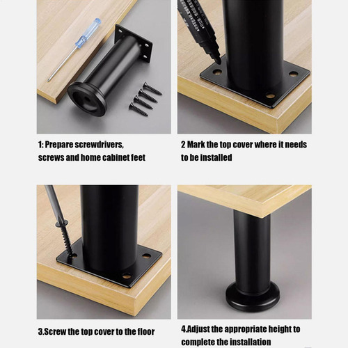 Patas De Cama De Altura Ajustable Patas De Repuesto Para Mue