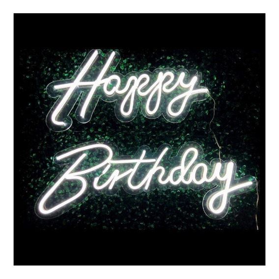 pozo tarta Acumulativo Letrero Led Neon Happy Birthday | Meses sin intereses