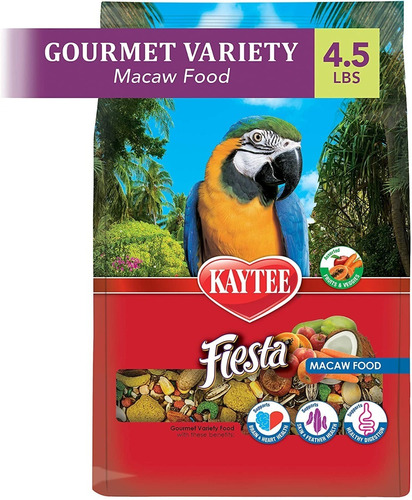 Alimento Fiesta Kaytee  Macaw Guacamayas 4,5 Lb / 2,04 Kg