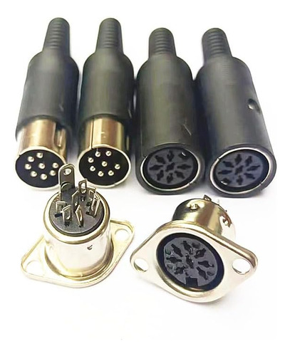 8 Pin Din Male Plug, Female Plug And Socket Compatible ...