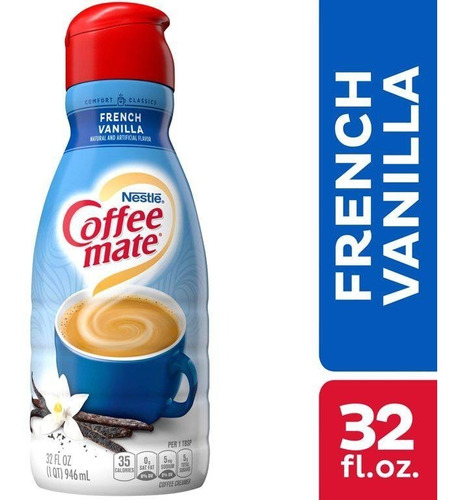 Coffee Mate Crema Liquida Sabor French Vanilla 946ml