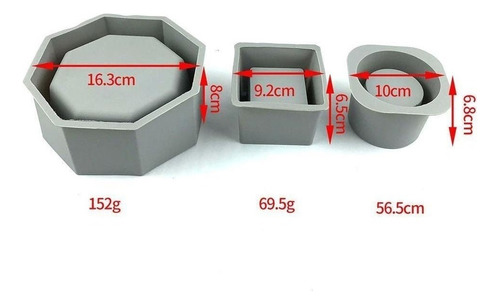 3 Moldes Para Macetas Moldes Pequeños Para Plantas